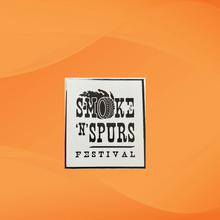 Load image into Gallery viewer, Square Smoke ‘N’ Spurs Decal Oval
