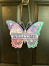 Load image into Gallery viewer, Butterfly Welcome sign
