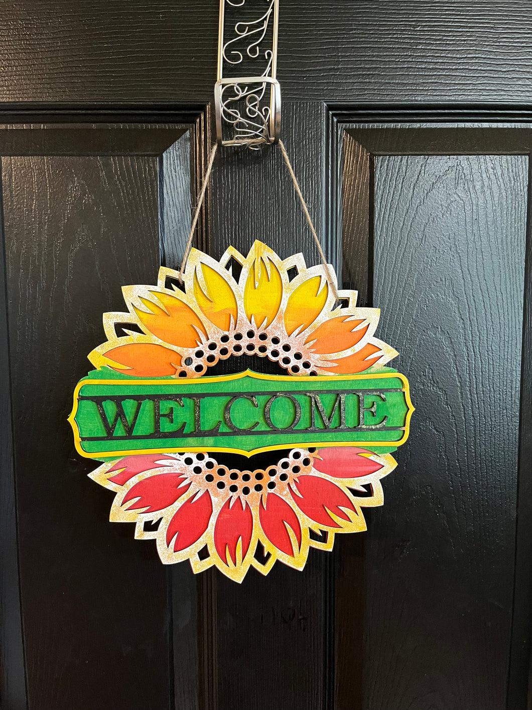 Welcome Sunflower sign