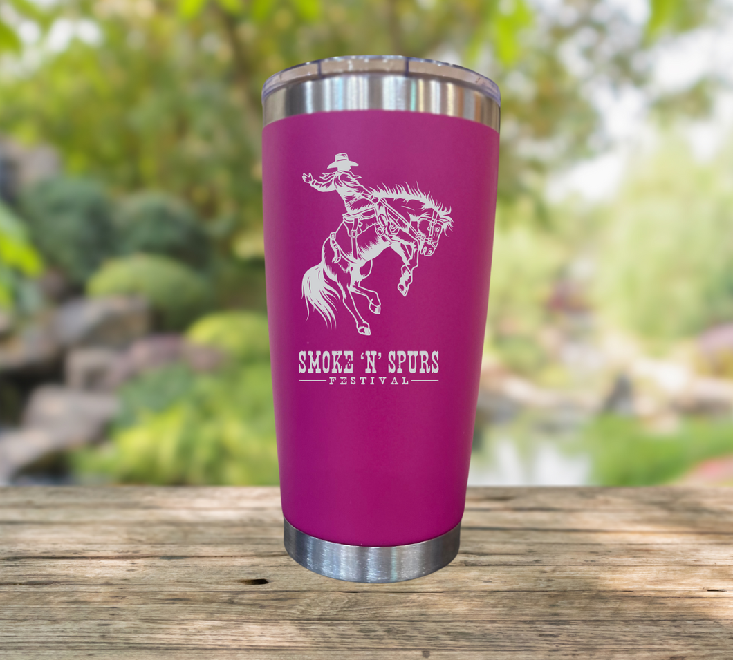 Previously purchased ticket ADULT Engraved Cup PINK Smokes ‘N’ Spurs ticket and cup.         FREE PERSONALIZATION (Copy)
