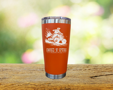 Load image into Gallery viewer, FREE PERSONALIZATION with purchased Smoke ‘N’ Spurs ticket  Orange Engraved Cup. Ends August 1st
