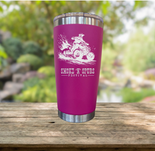 Load image into Gallery viewer, ADULT Engraved Cup PINK Smokes ‘N’ Spurs ticket and cup.         FREE PERSONALIZATION
