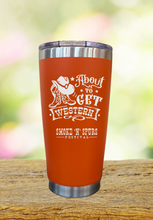 Load image into Gallery viewer, FREE PERSONALIZATION with purchased Smoke ‘N’ Spurs ticket  Orange Engraved Cup. Ends August 1st
