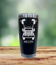 Load image into Gallery viewer, BLACK Engraved Thermal Cup. Smoke ‘N’ Spurs

